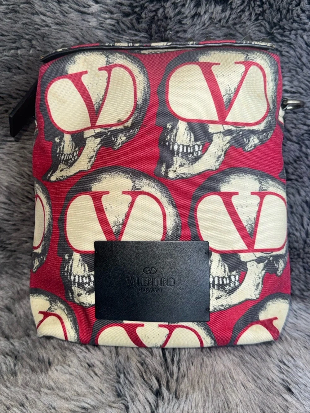 Valentino Garavani Skull VLogo Rockstud Crossbody Messenger Bag